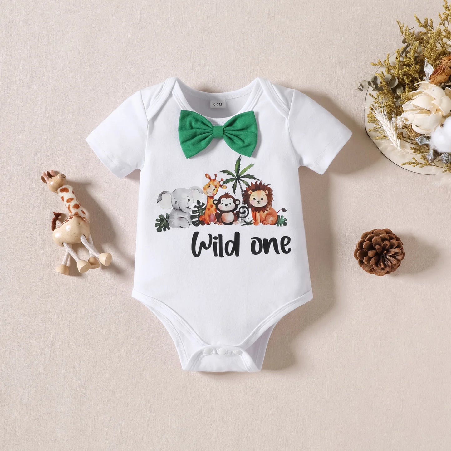 2Pcs Baby Boys Clothes 0-18M Bow Cartoon Print Top Solid Color Shorts Fashion Cute Soft Newborn 2024 Summer Wear Casual Clothing