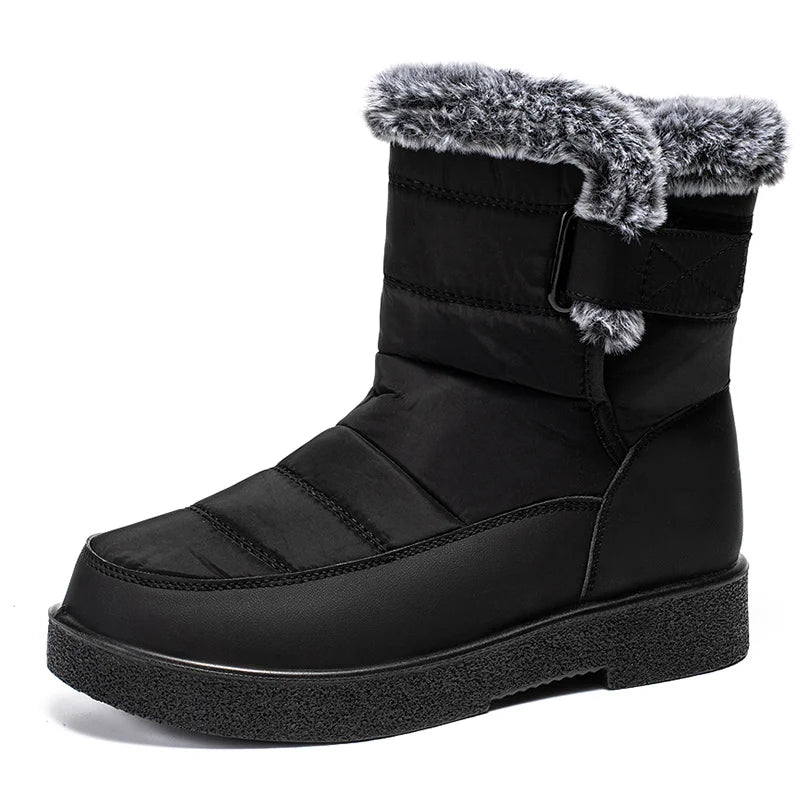 Women's Boots Low Heels Winter Boots For 2024 Winter Shoes Women Snow Boots Ankle Warm Fur Botas Mujer Platform Winter Footwear